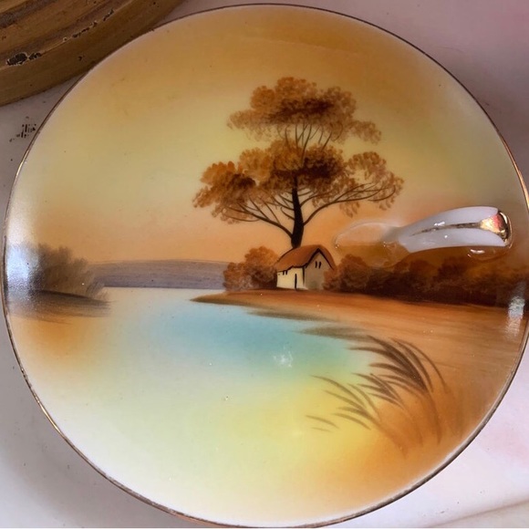 🗝️AUCTION PRICE 👩🏻‍⚖️Vintage Noritake Morimura "Tree in th Meadow" Nappy Dish - Picture 4 of 4